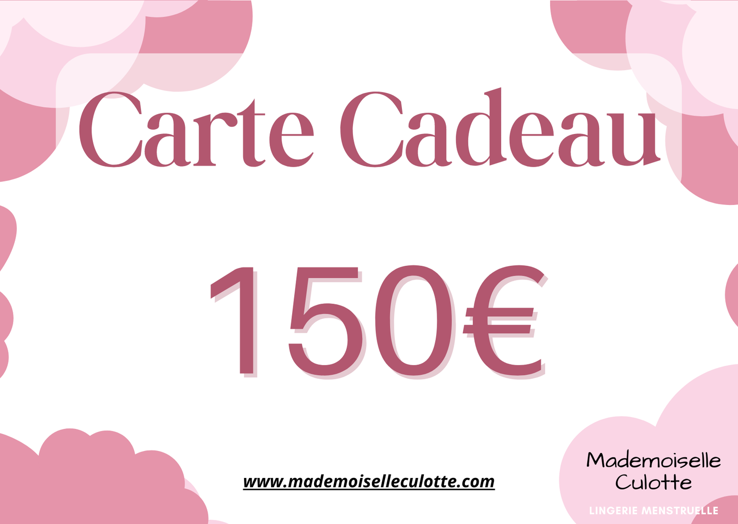 carte cadeau 150€