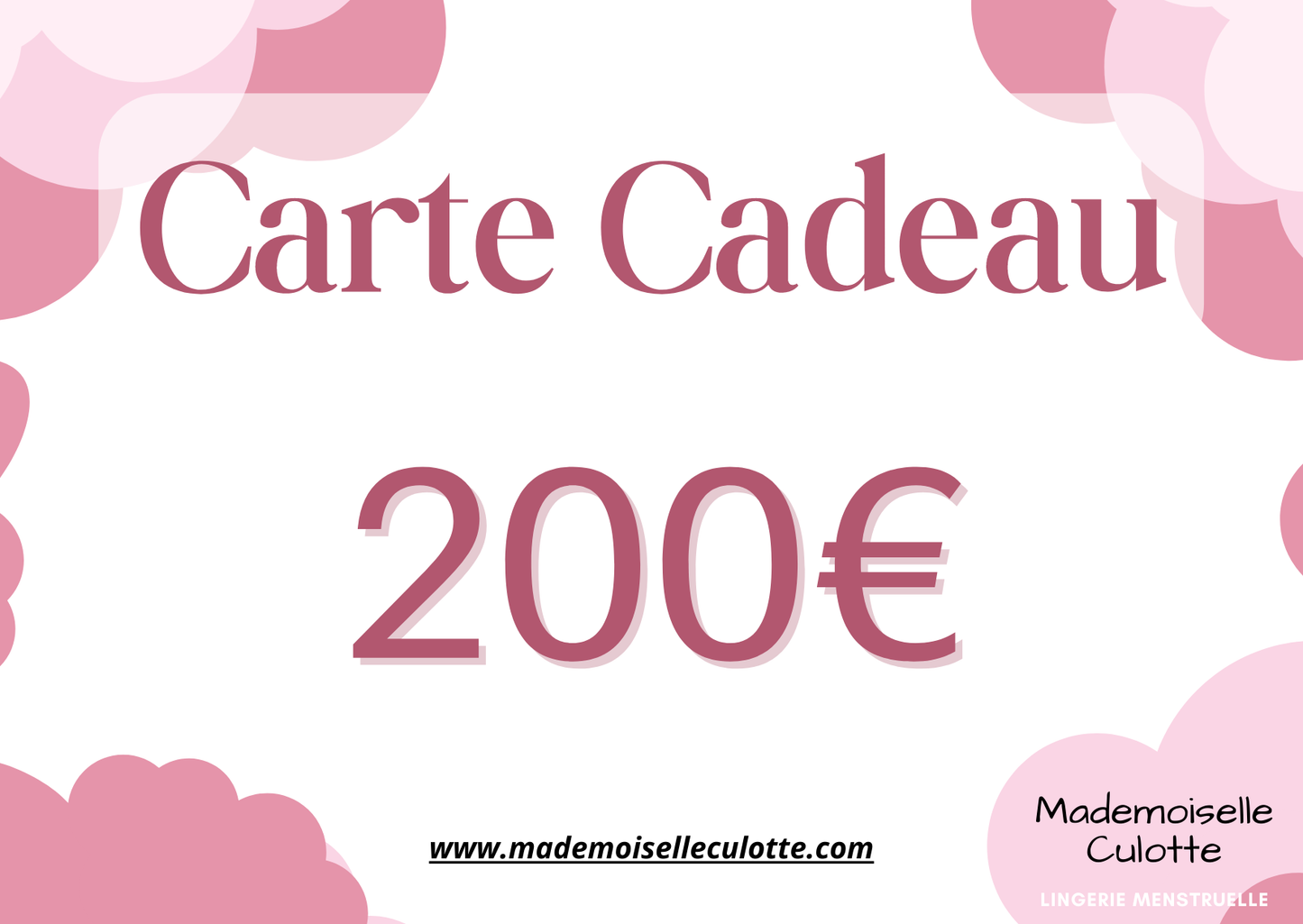 carte cadeau 200€