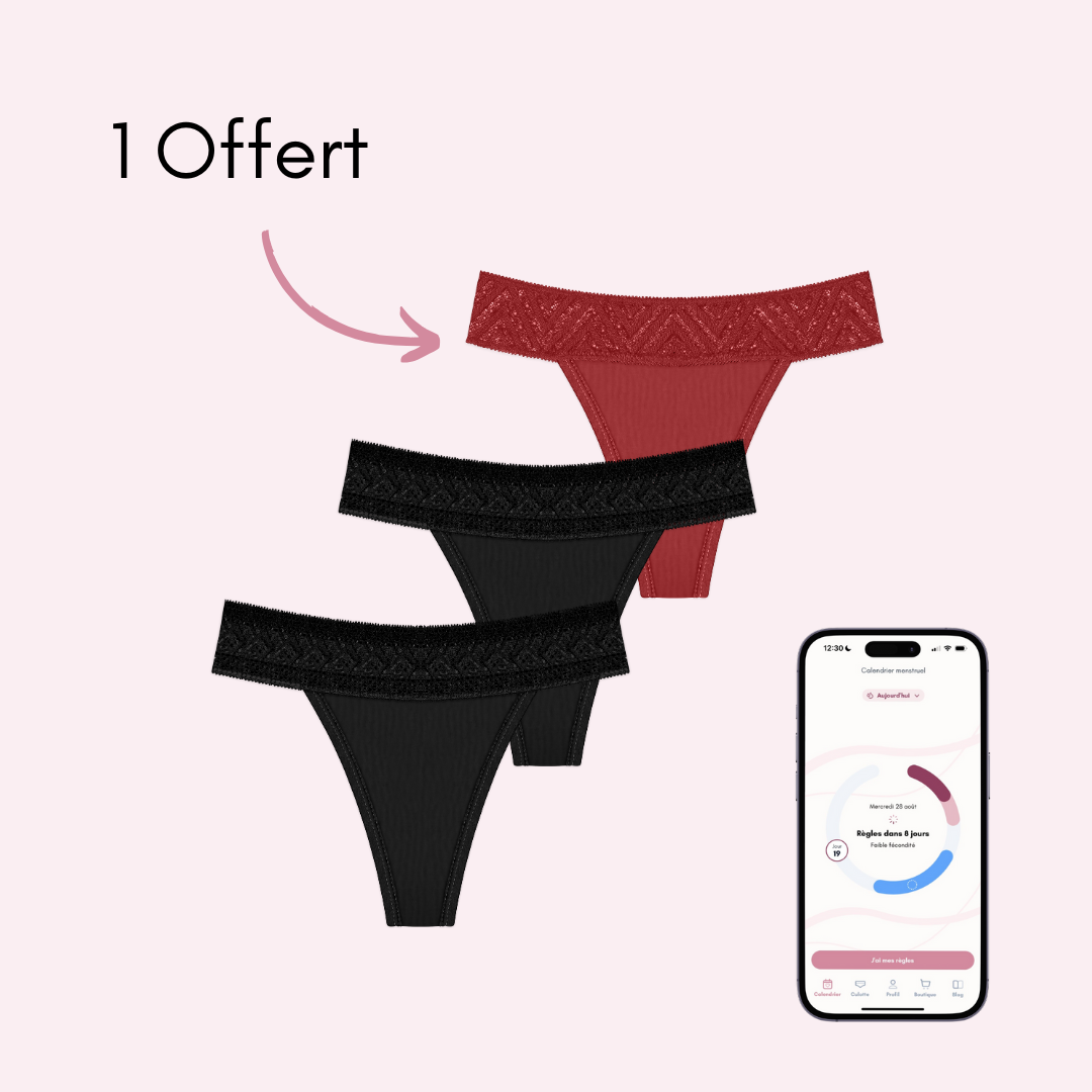 Pack Tanga 10 rouge et noir