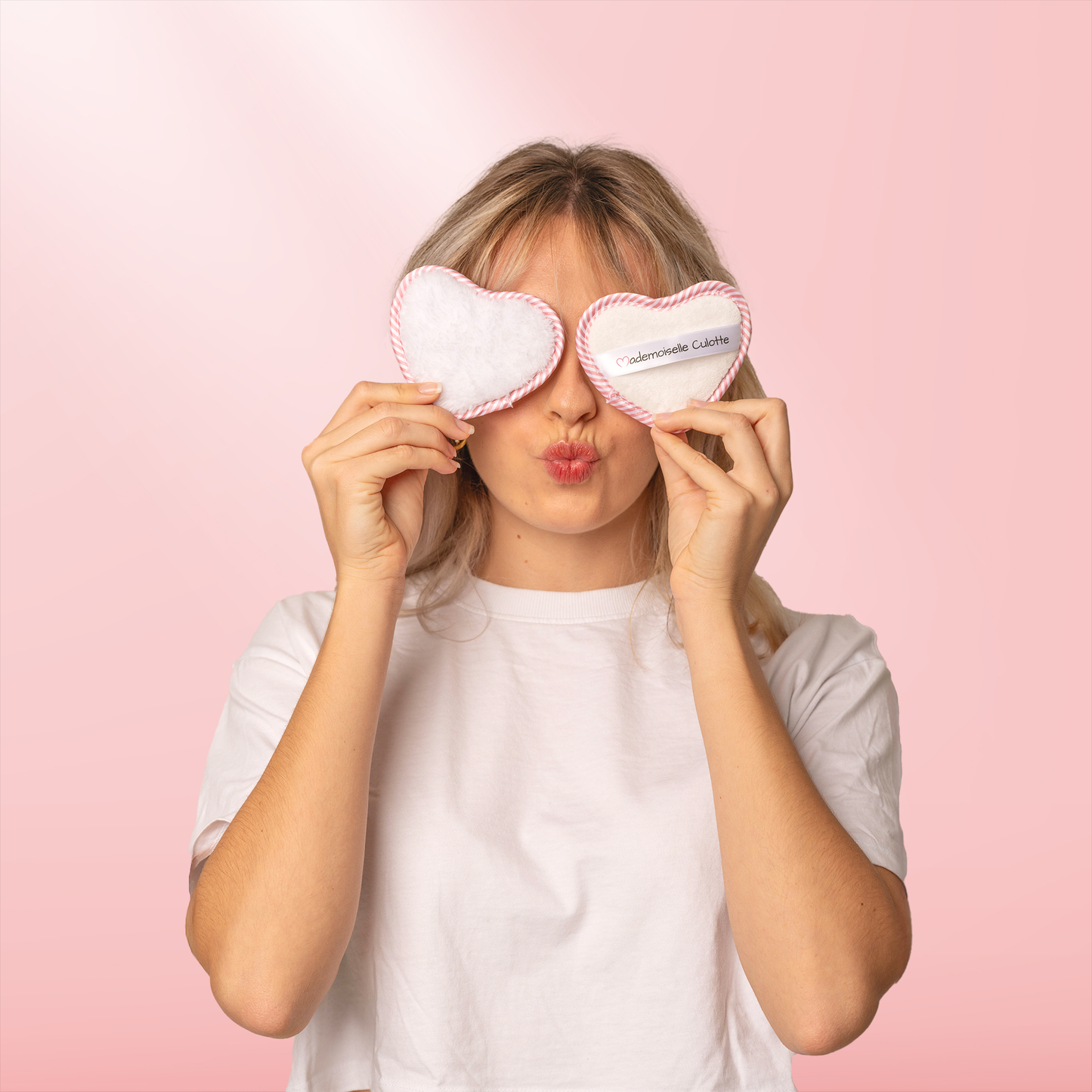 pads démaquillants coeur visage