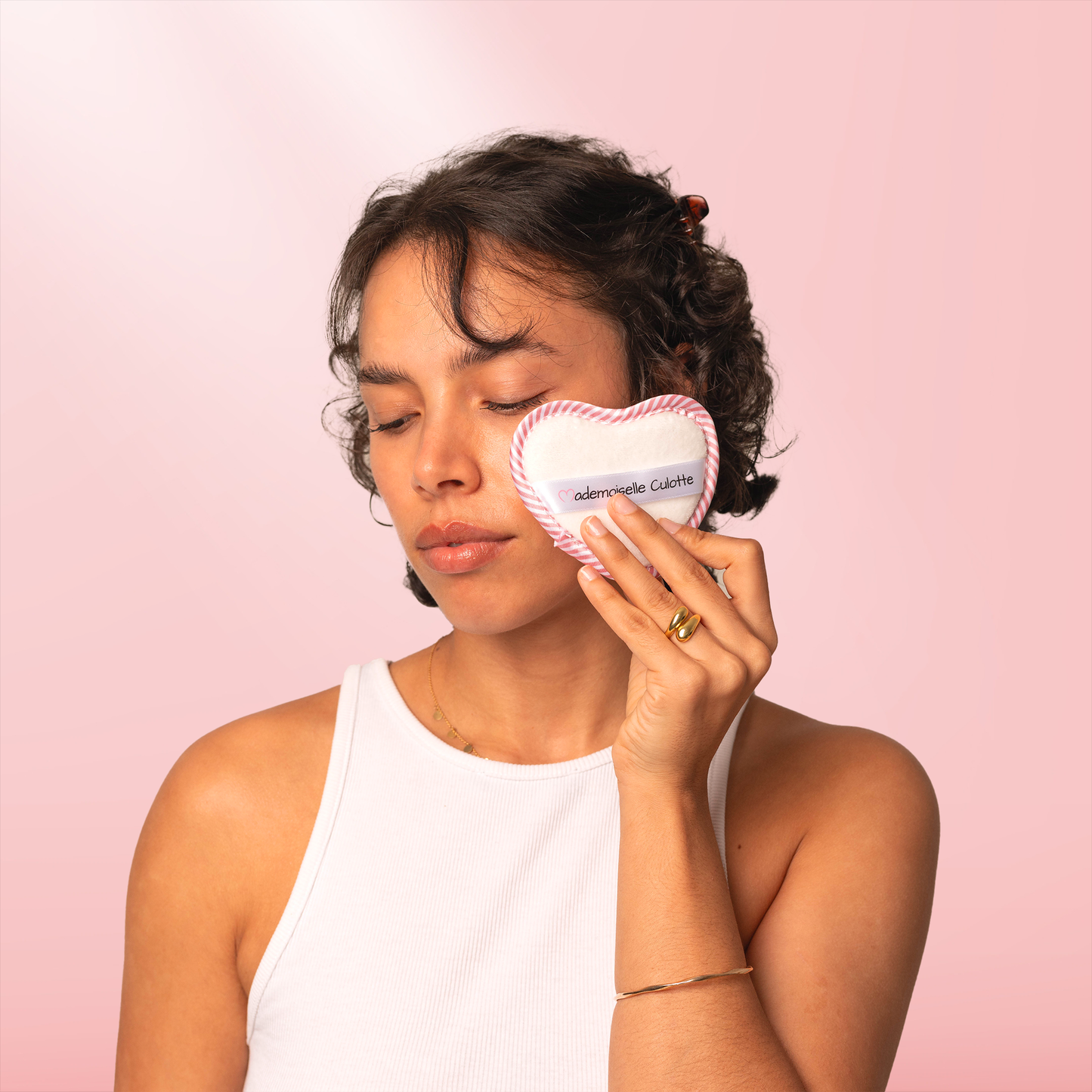 pad démaquillant coeur visage