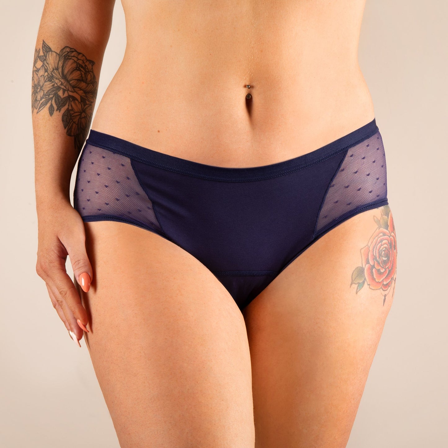 culotte menstruelle bleu navy face