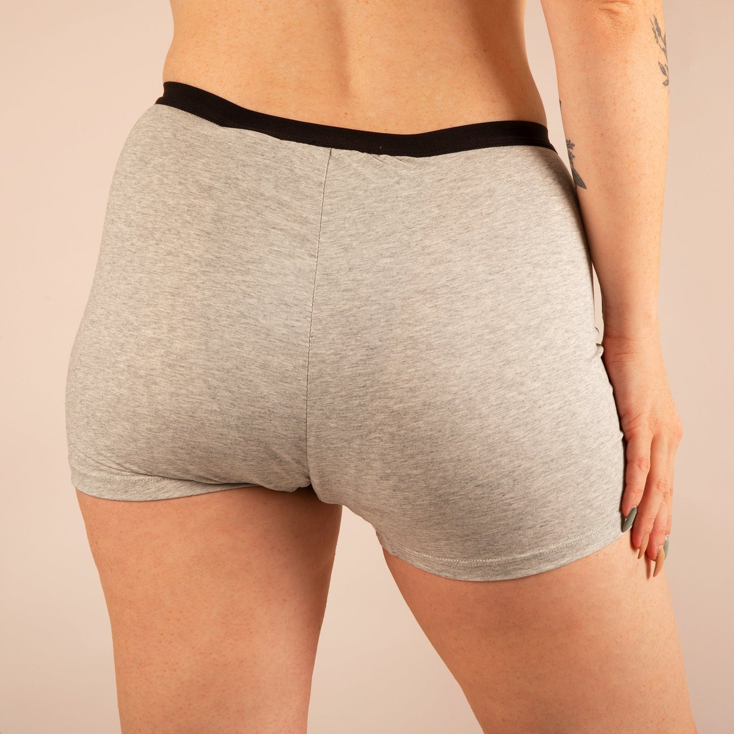 Boxer menstruelle gris dos