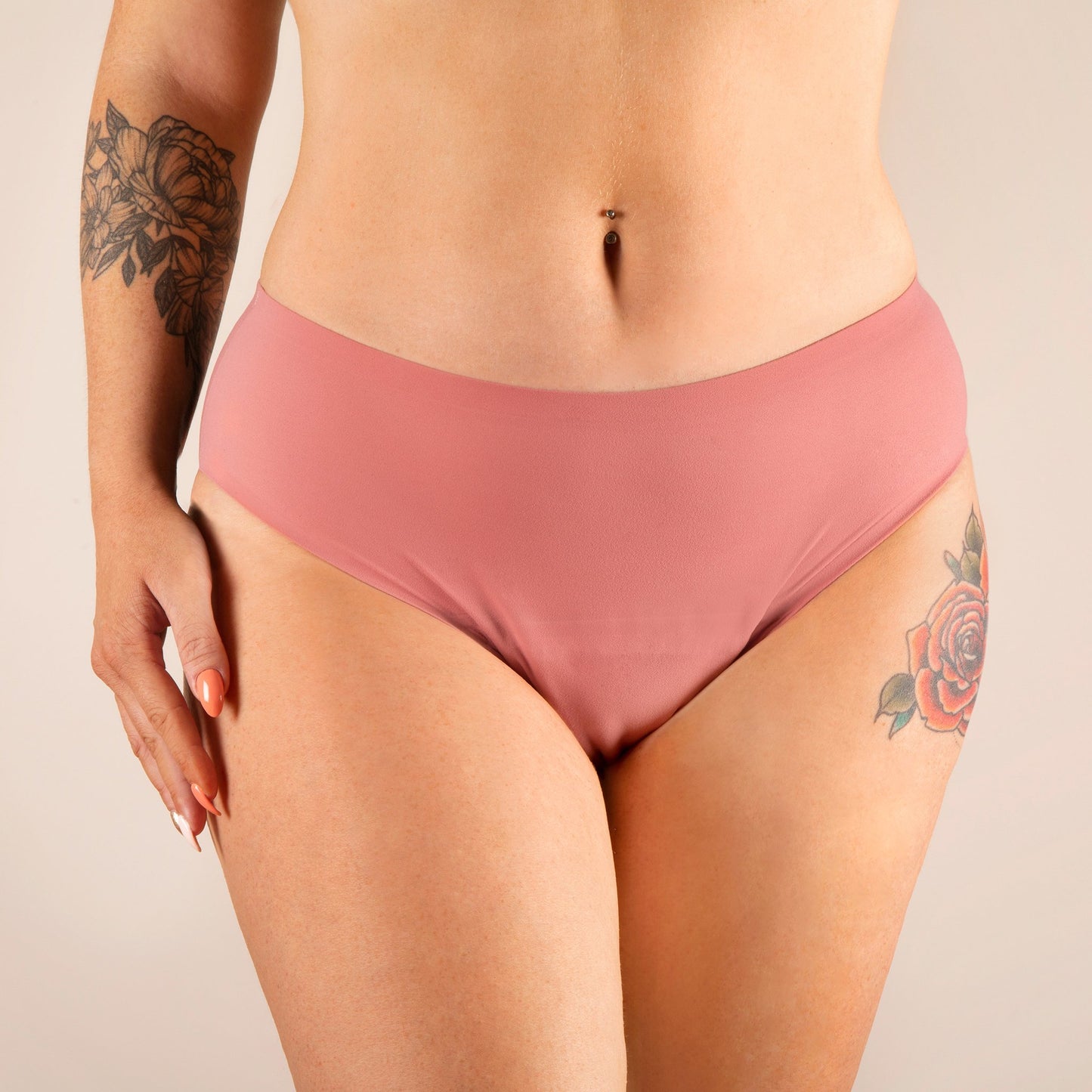 Culotte menstruelle sans coutures Rose face