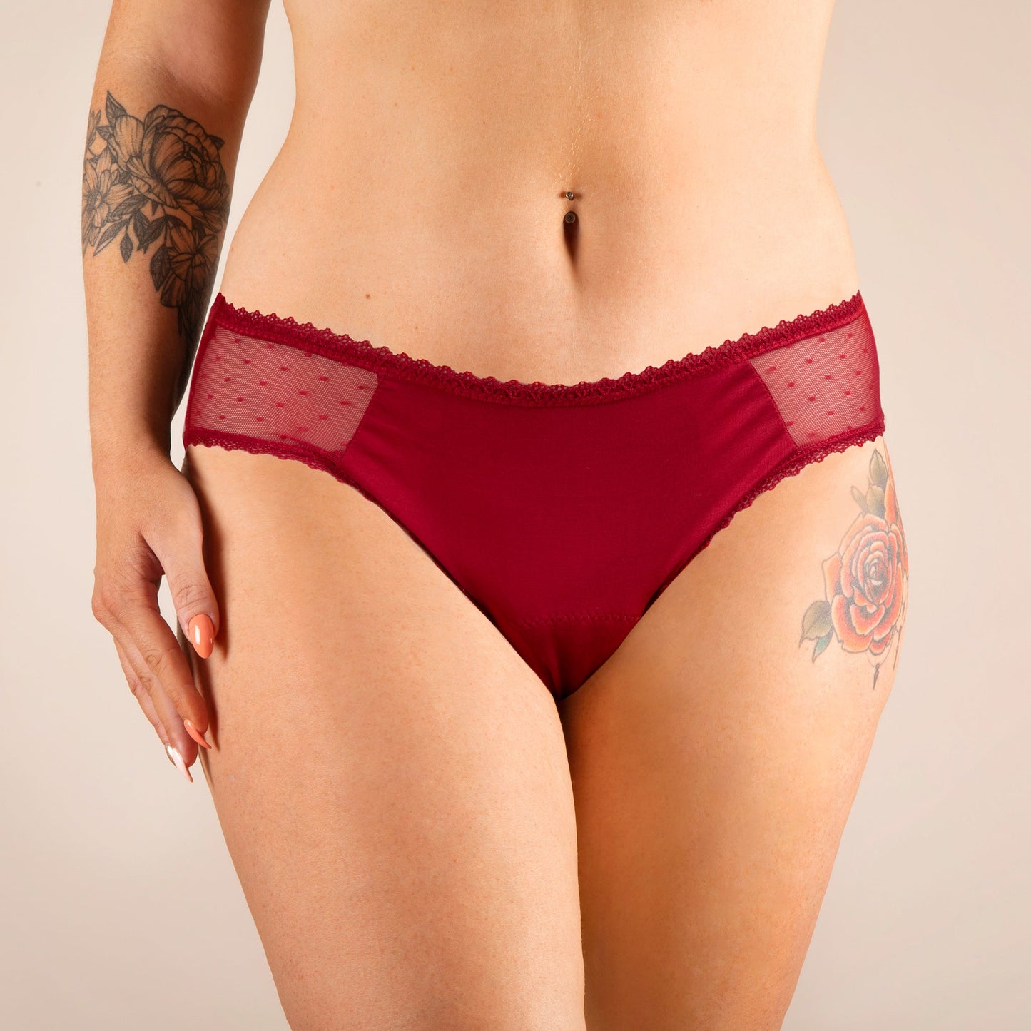 culotte menstruelle manon rouge face