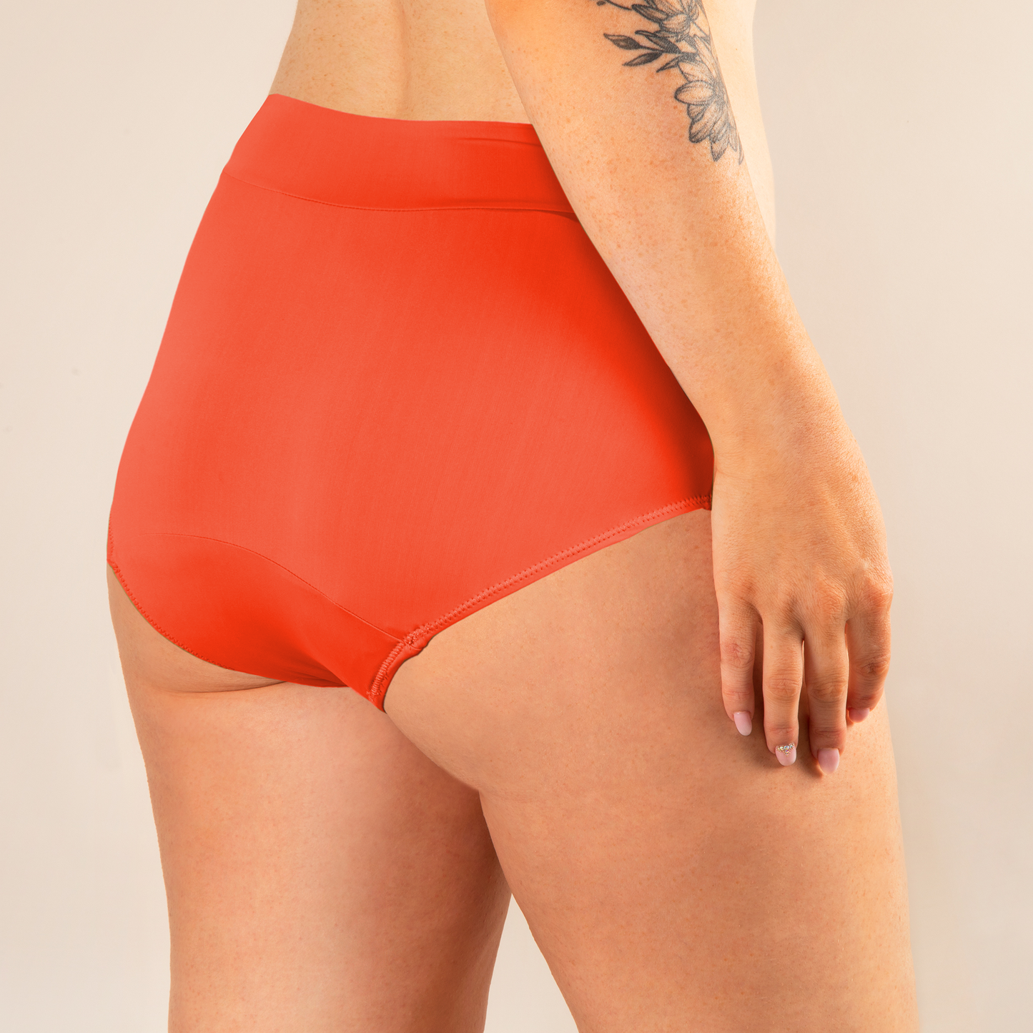 maillot de bain menstruel Eléonore dos orange