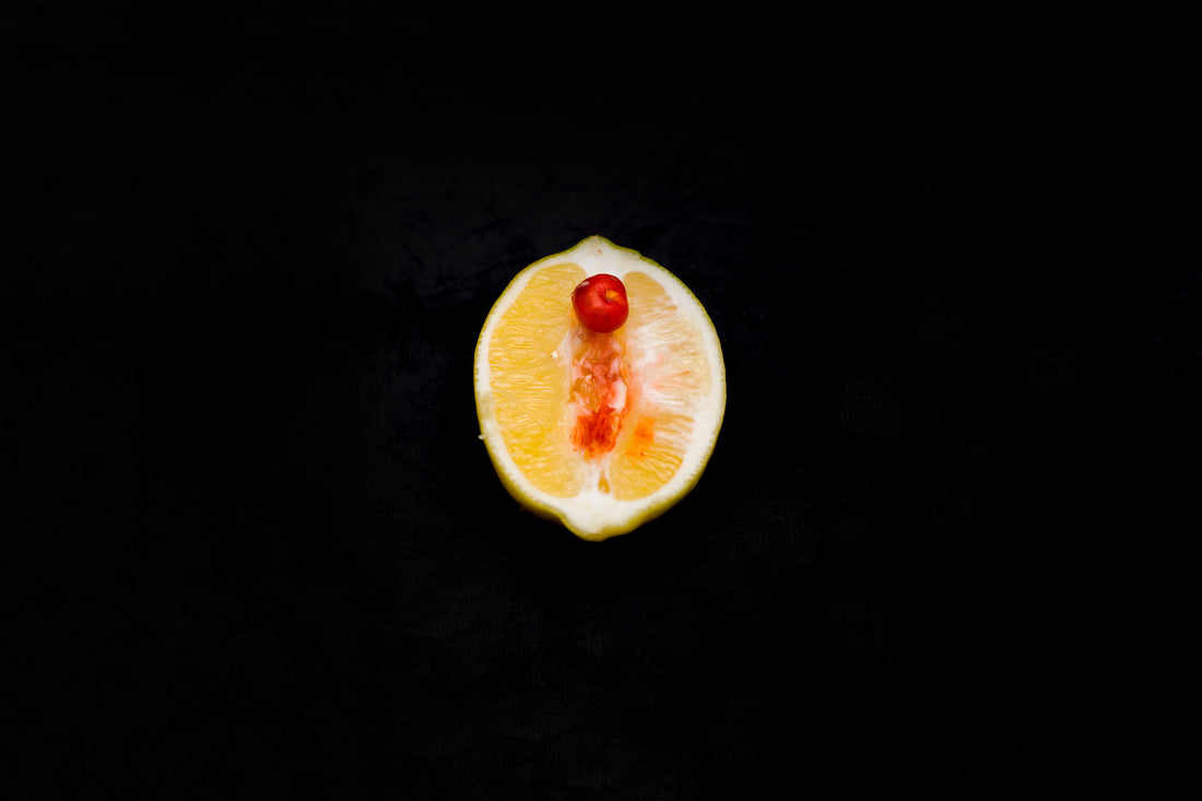Citron qui représente flux menstruel
