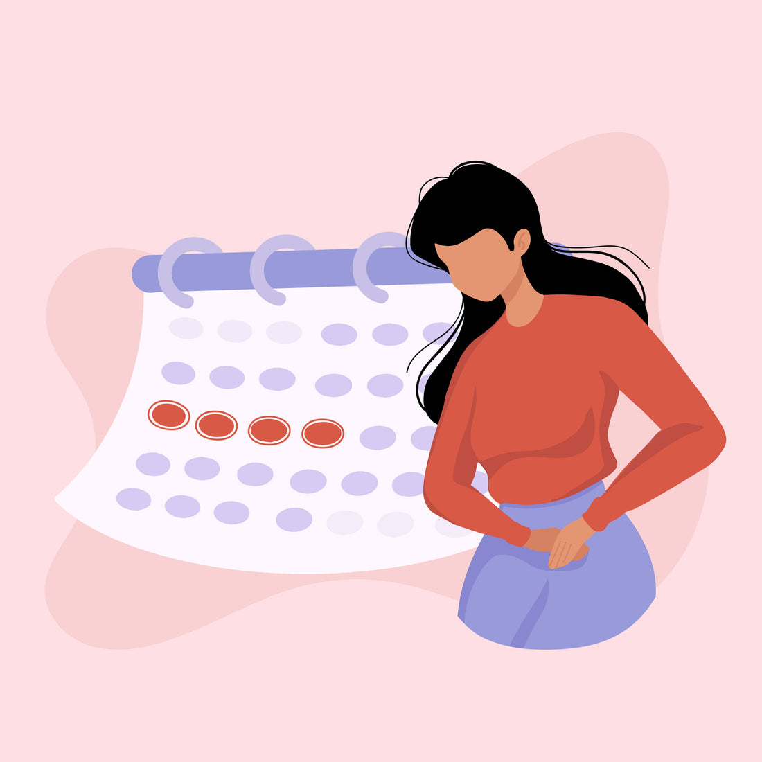 illustration femme et cycle menstruelle