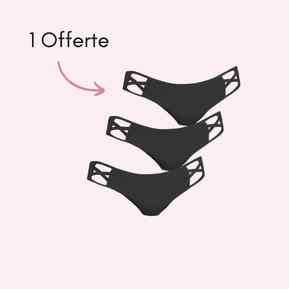 Culotte menstruelle Doriane noir pack x3