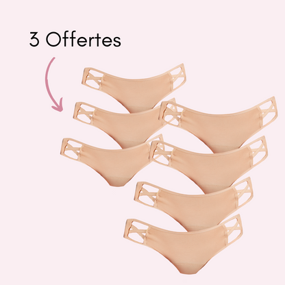 Culotte menstruelle Doriane beige pack x7