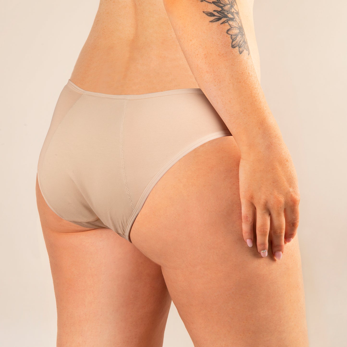 Culotte menstruelle Doriane beige dos 