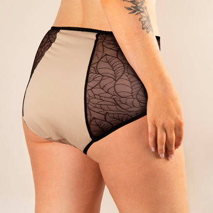 Culotte menstruelle Flora beige dos