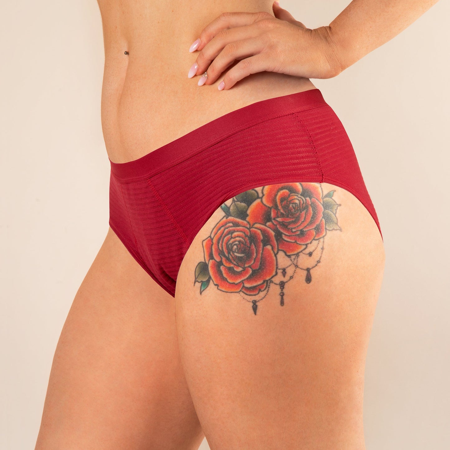 culotte menstruelle julie rouge de profil
