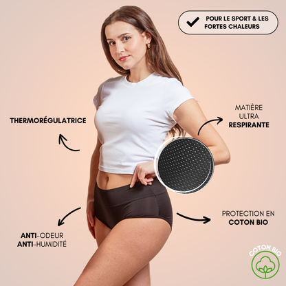 Culotte Menstruelle Respirante Céleste