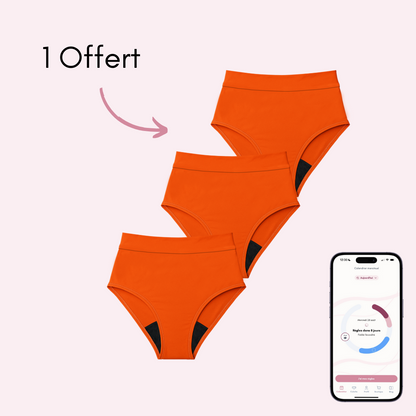 Maillot de bain menstruel taille haute Eléonore