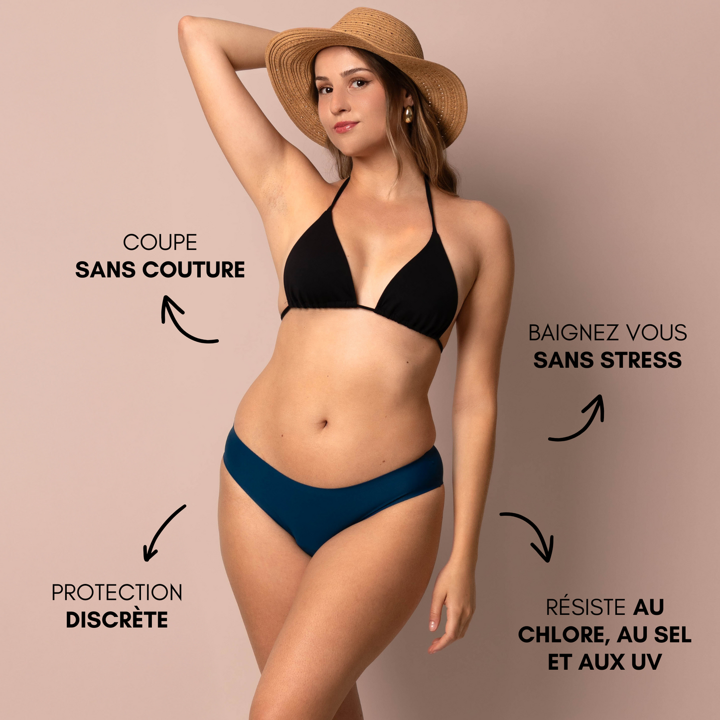 Maillot de bain menstruel Nora Sans Coutures