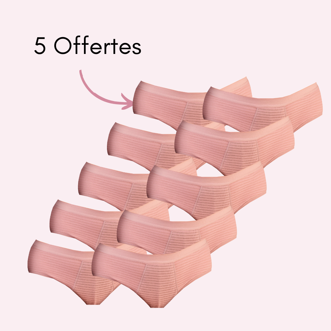 Culotte menstruelle Julie rose pack x10