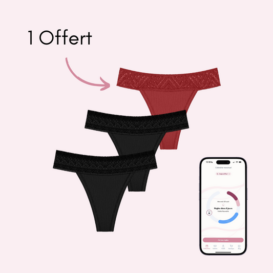 Pack Tanga 10 rouge et noir 