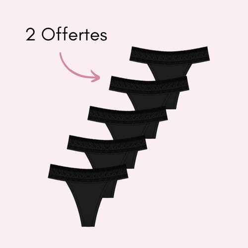 Noir 3 pièces + 2 OFFERTES