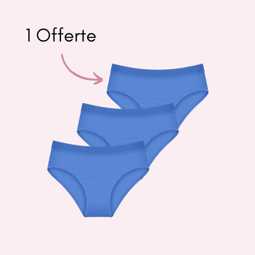 Bleu 2 pièces + 1 OFFERTE