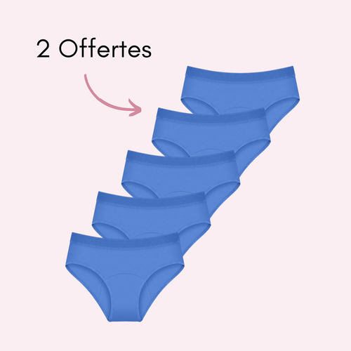 Bleu 3 pièces + 2 OFFERTES