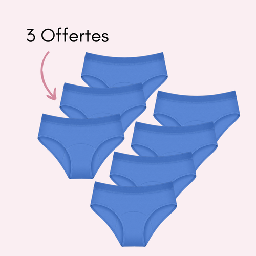 Bleu 4 pièces + 3 OFFERTES