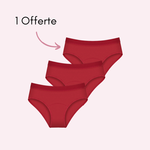 Rouge 2 pièces + 1 OFFERTE