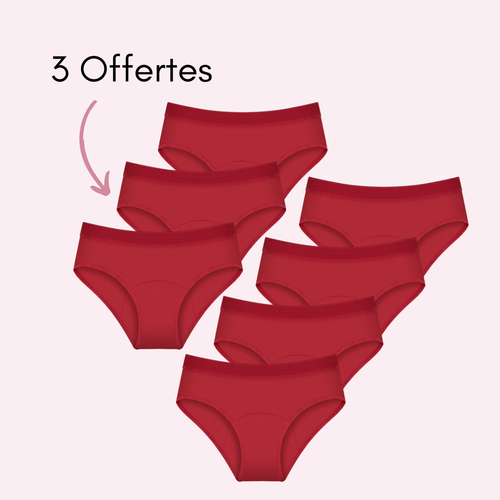 Rouge 4 pièces + 3 OFFERTES
