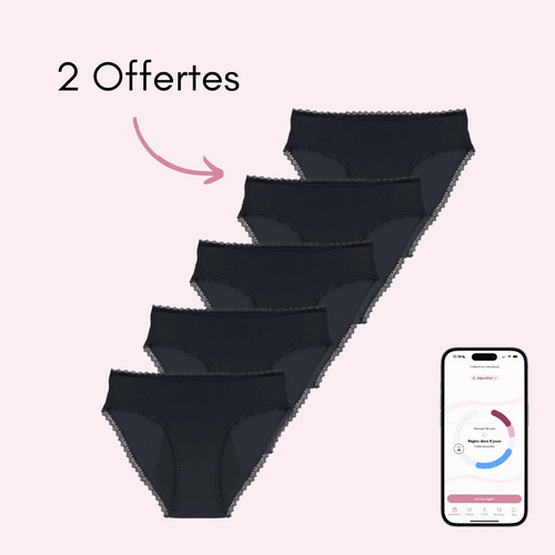 Noir 3 pièces + 2 OFFERTES