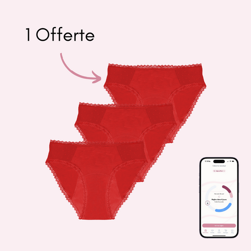 Rouge 2 pièces + 1 OFFERTE