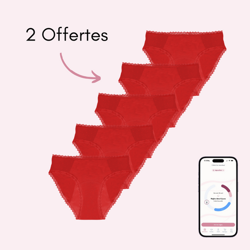 Rouge 3 pièces + 2 OFFERTES