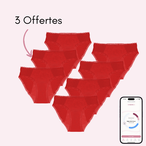 Rouge 4 pièces + 3 OFFERTES