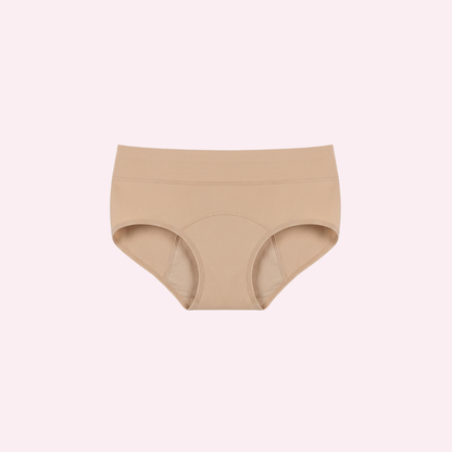culotte menstruelle marie beige 1 pièce à plat