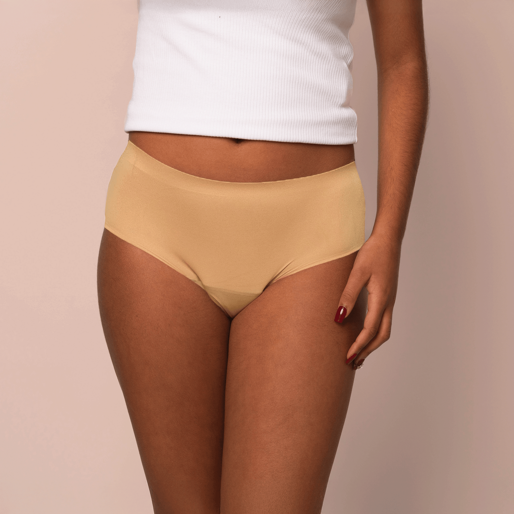 culotte mesntruelle Nina beige ados face