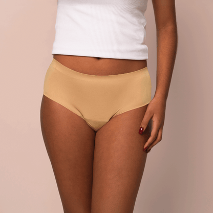culotte mesntruelle Nina beige ados face