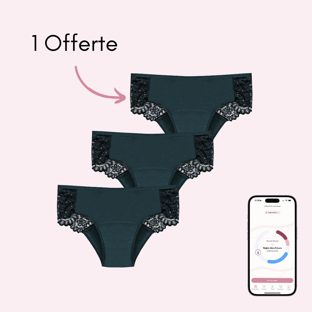 Culotte menstruelle Noémie pack x3