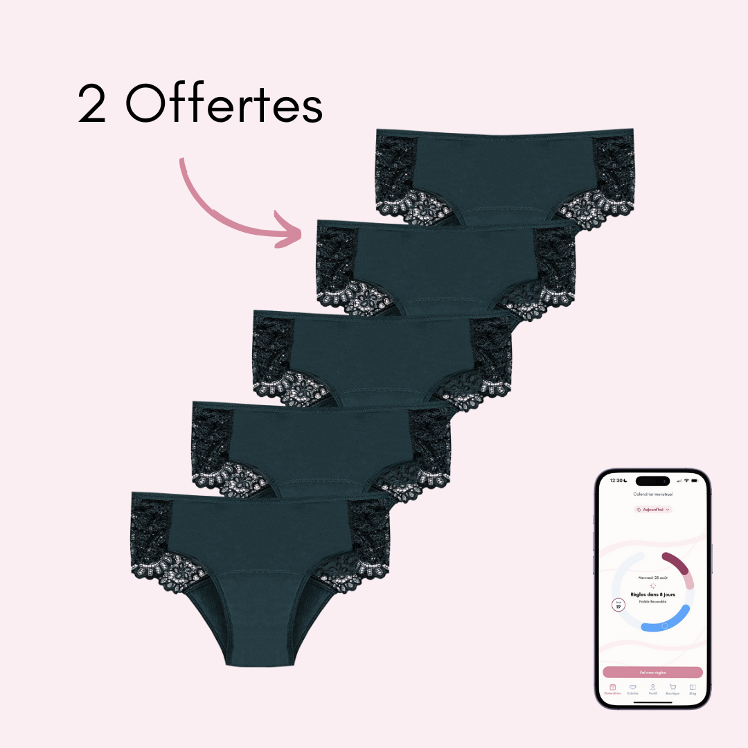 Culotte menstruelle Noémie pack x5