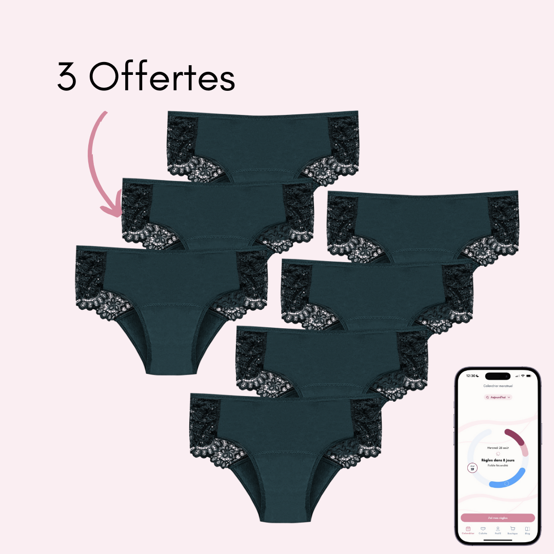 Culotte menstruelle Noémie pack x7