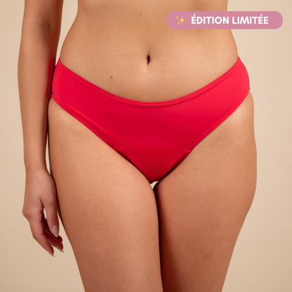 maillot de bain menstruel nora rouge porté face