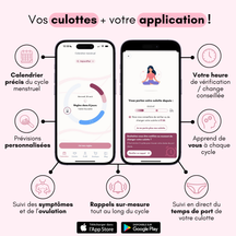 application mademoiselle culotte suivi cycle menstruel et temps de port
