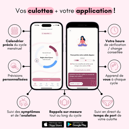 Culotte Menstruelle Ados Respirante Détachable Claire