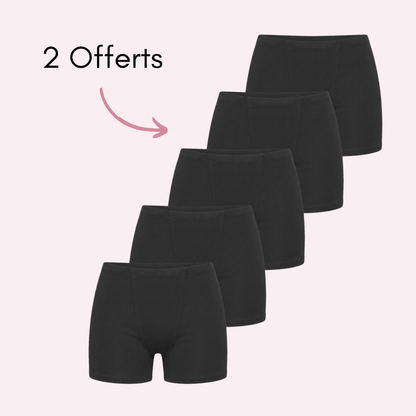 Boxer menstruel post-partum Romy, pack 3 + 2 offertes