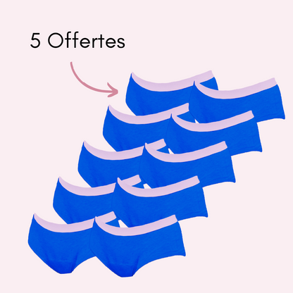 Culotte menstruelle ados Victoire bleu pack x10