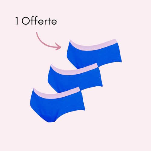 Bleu 2 pièces + 1 OFFERTE