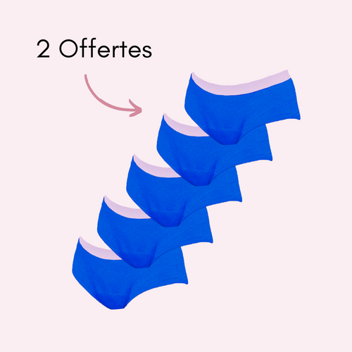 Bleu 3 pièces + 2 OFFERTES