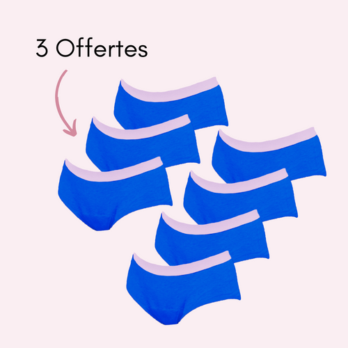 Bleu 4 pièces + 3 OFFERTES