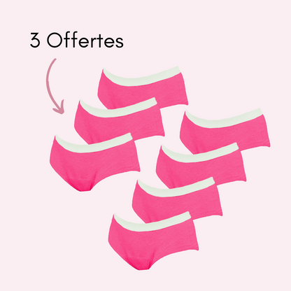 Culotte menstruelle ados Victoire fuchsia pack x7