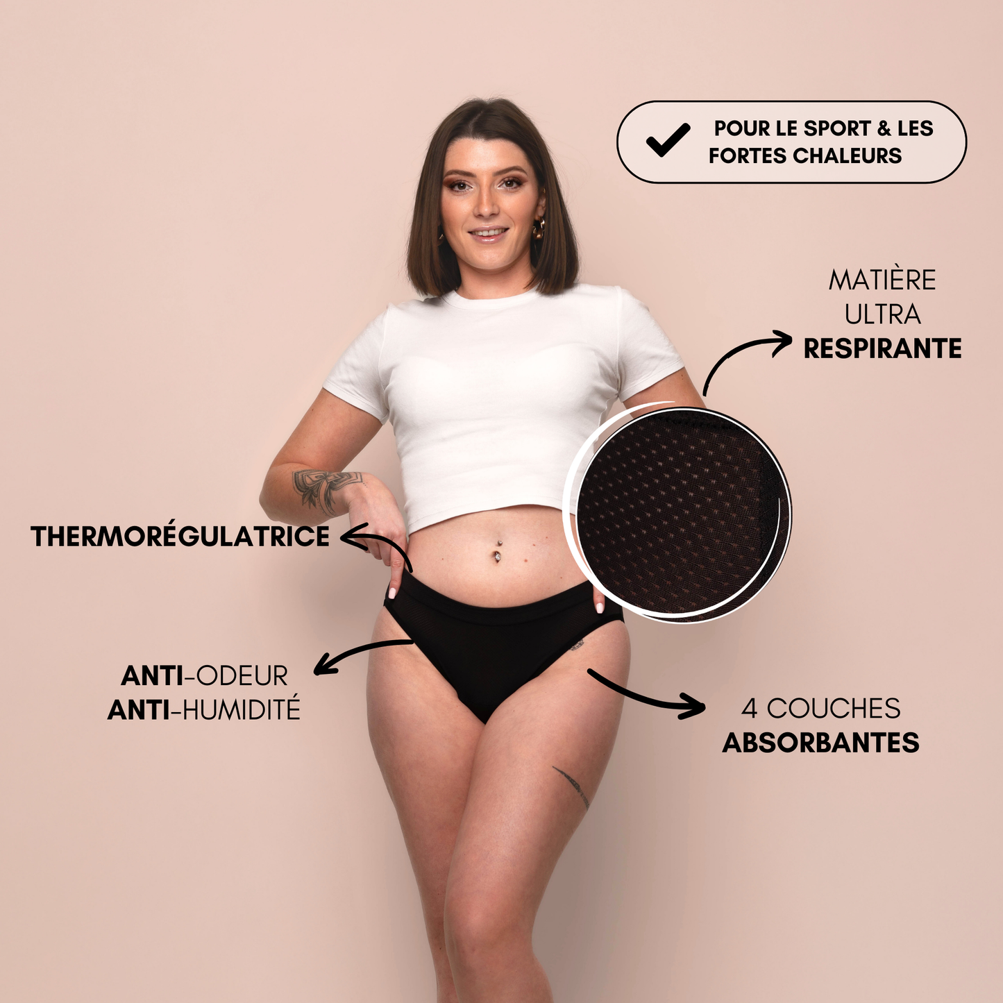 Culotte Menstruelle Respirante Aurore (Nouveauté) Conçue avec nos clientes ✨