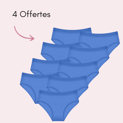 Culotte Menstruelle Ados Léa Bleu, 5 pièces + 4 offertes