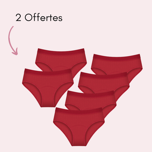 Rouge 4 pièces + 2 OFFERTES
